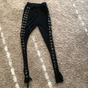 Black woman leggings